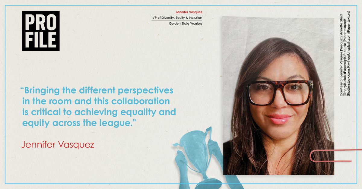 Profile_ExecMag's tweet photo. “Bringing the different perspectives in the room and this collaboration is critical to achieving equality and equity across the league.” - Jennifer Vasquez, Golden State @warriors 

#SportsIssue #GoldenStateWarriors #NBA #ProfileMag https://t.co/TumzvzAeXO