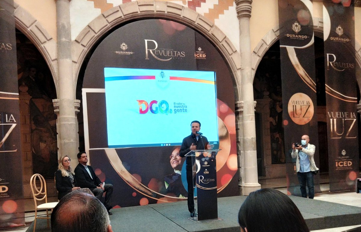 ferdues's tweet photo. En la presentación del programa Festival Revueltas Durango 2022. https://t.co/7b8Ji51gPt