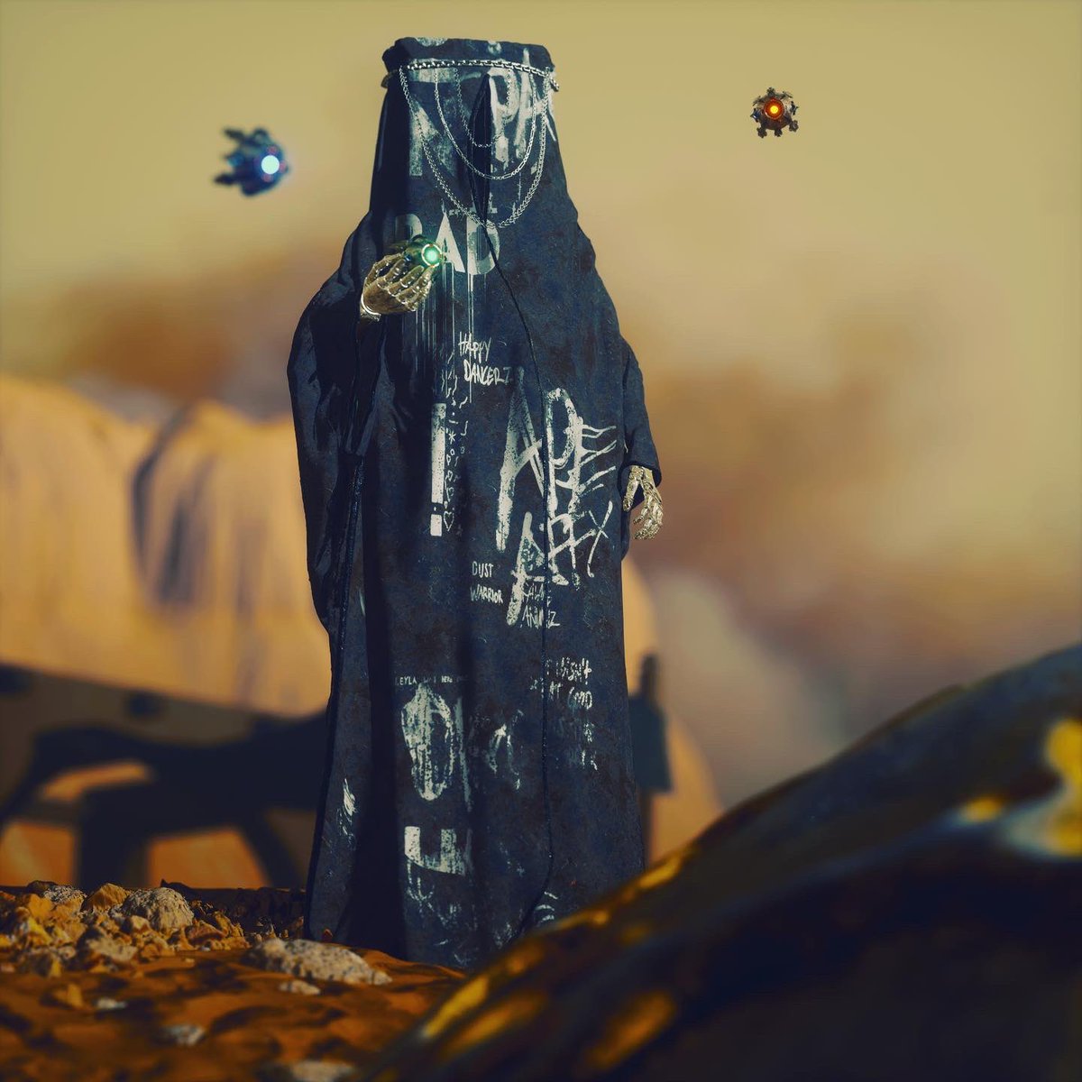 Hey friends, sorry for my inactivity. 
Lately, I'm going through some major changes and this is due to my dissatisfaction about my work in generell. Last but not least, here is my latest work "Dust Warrior", for sure "Dune" was a main inspiration for this one, I hope you like it!