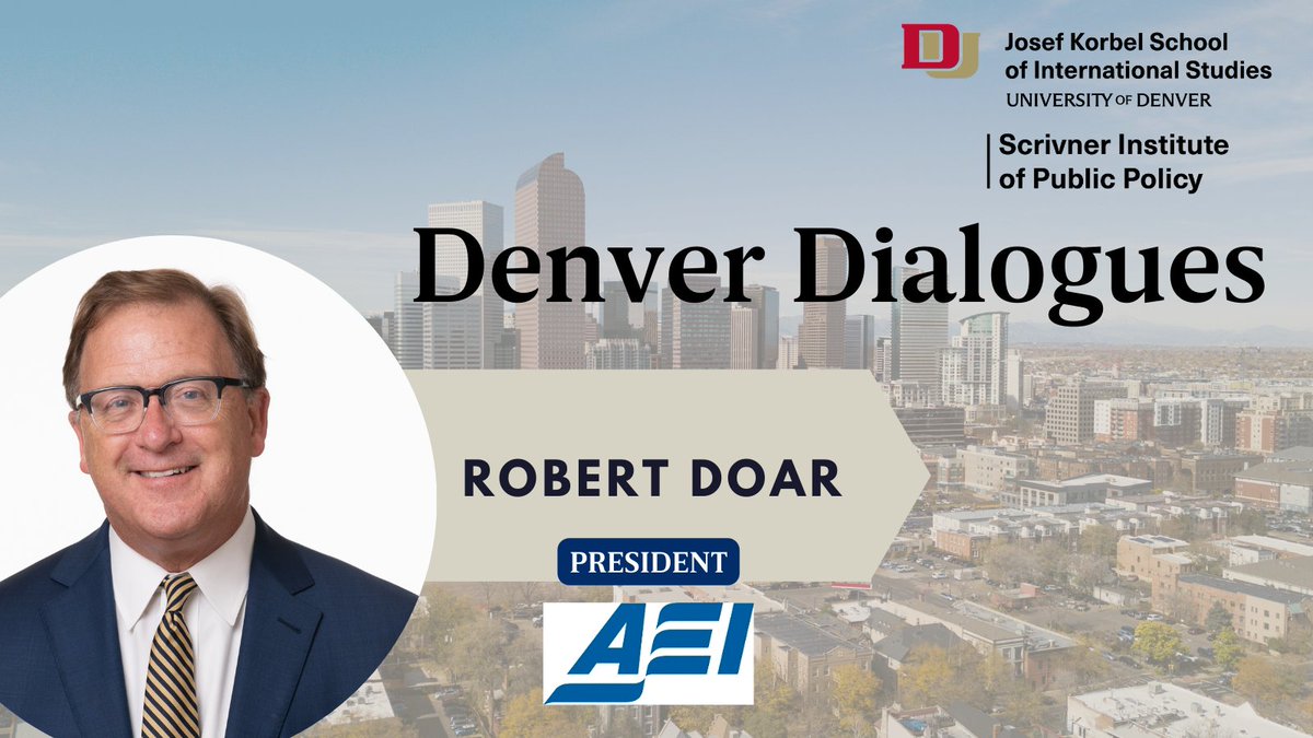 josefkorbel's tweet photo. .@RobertDoar of @AEI
🔹If we are trapped in a simplistic antagonism from 2 extremes we will never get to the complexities of a solution that appeals to both sides. We are told every day that our problems are simple but the fact is that problems are complicated. #DenverDialogues https://t.co/ewius9DTZ3