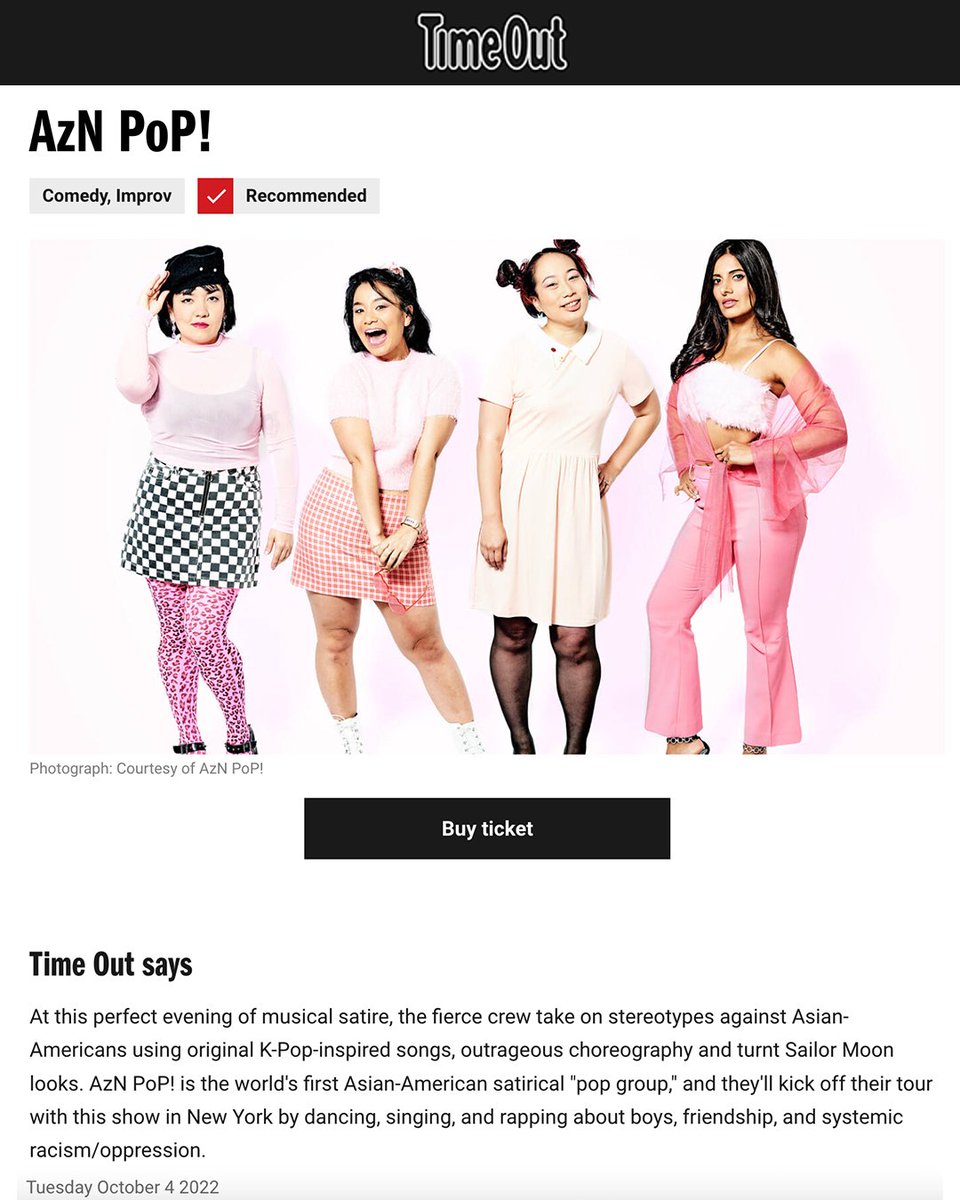AzNPoPComedy's tweet photo. Thanks @timeoutnewyork for featuring our live show TOMORROW at the world-renowned @joespub! Don't get FOMO and miss your chance to see us on stage with NEW SONGS, CLASSIC HITS and that signature AzN PoP! flavor! ✌️Link in bio. #aznpopcomedy #timeoutny #comedy #asiancomedy #nyc https://t.co/rtSQbwbsSB