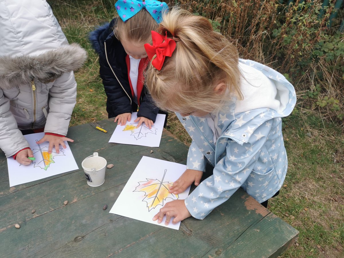 Image for the Tweet beginning: In Forest School we decorated