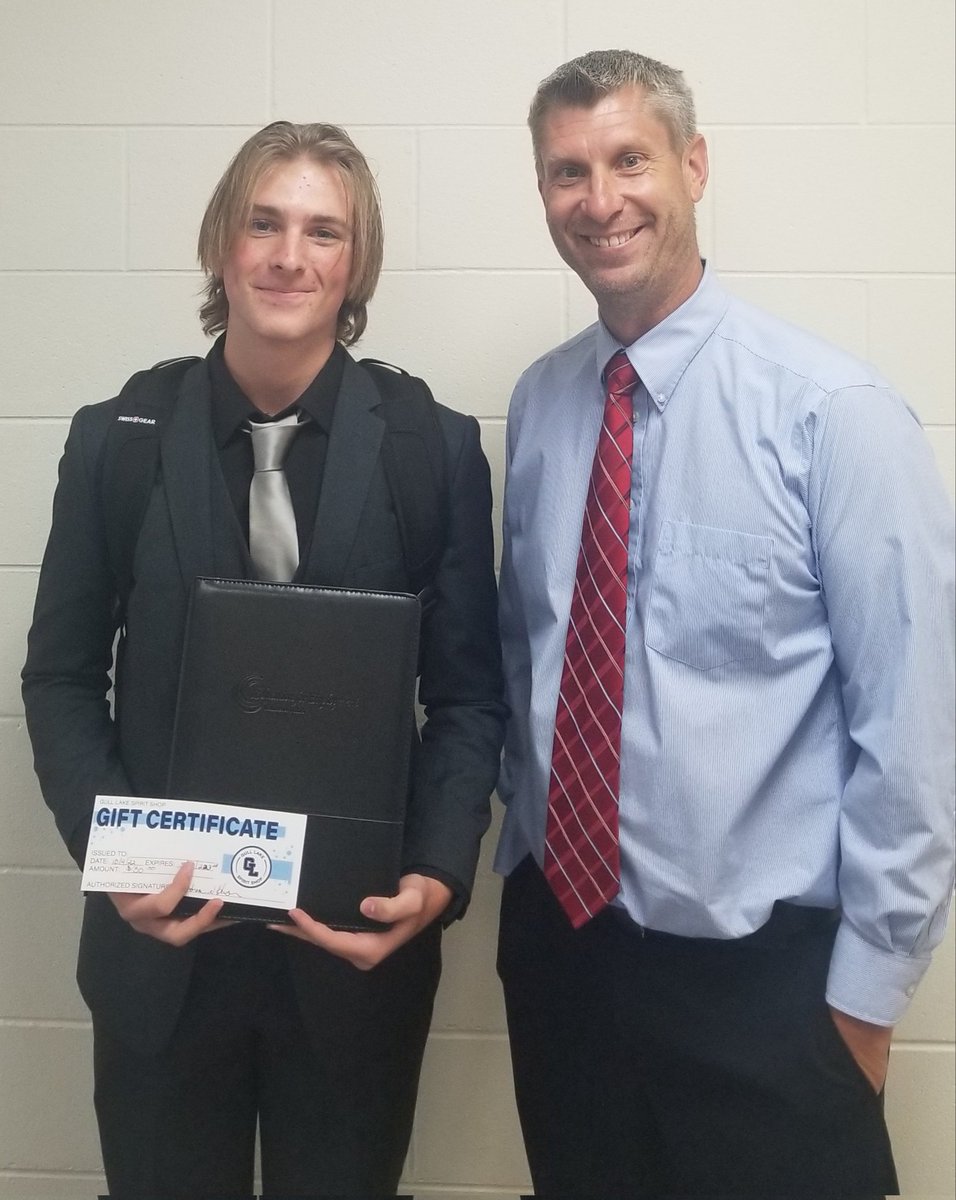 langeb75's tweet photo. Professional Dress Professional Attitude winner Mr. William Julian wins a CTE Portfolio and a 30$ Gift Card to the GL Spirit Shop!  Come join a Career &amp; Technical Education class today. See Mr. Lange to prepare for your future. @glbluedevils #glcshs https://t.co/b1C9HmaDSg