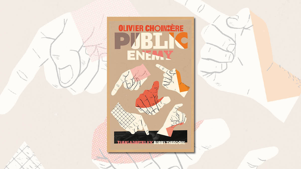 PlayCanPress's tweet photo. Public Enemy by Olivier Choinière, transadapted by Bobby Theodore, is out now! A blistering take on the family drama, Public Enemy asks, who’s really responsible for all our suffering? 

https://t.co/lDTgEQmBg0 @bigtrouble @canadianstage https://t.co/mno1OmNaJ4