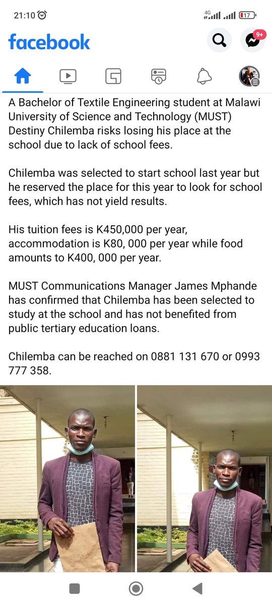 faithahmed007's tweet photo. Retweet until he gets all the help he deserves...amene tingakwanise kumfikira mkunthandiza let's do so...for guys reach out and donate zovara etc... contact details on the picture 🤎... https://t.co/xJdOJeryYl