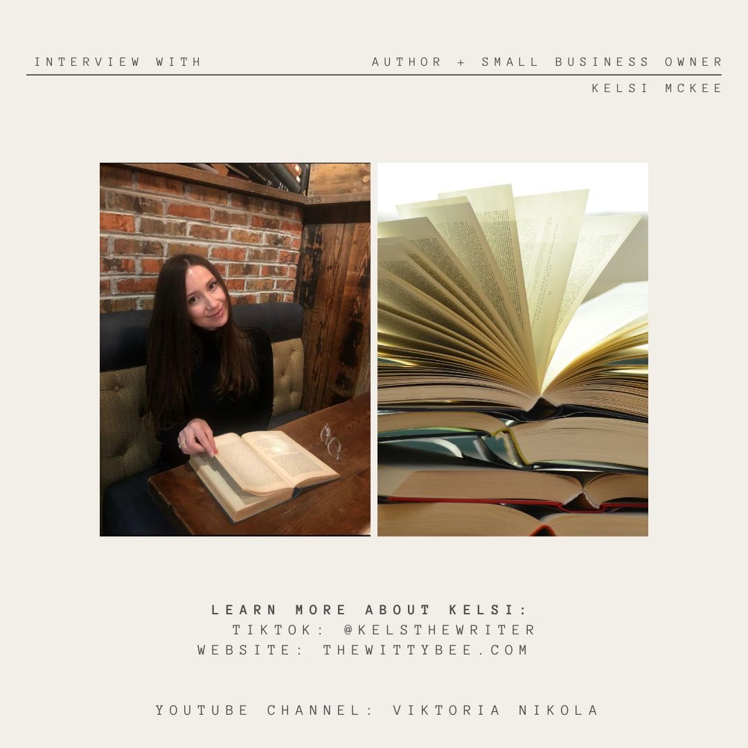 ViktoriaNNK's tweet photo. New interview up! I chat to author &amp; small biz owner Kelsi McKee - we talk alternate routes to trad pub &amp; grass rooting an audience on social media. For those interested in how to grow an audience on TikTok or Wattpad, check it out! #WritingCommunity https://t.co/XvOjdfyEb0 https://t.co/6r4hOSuyem
