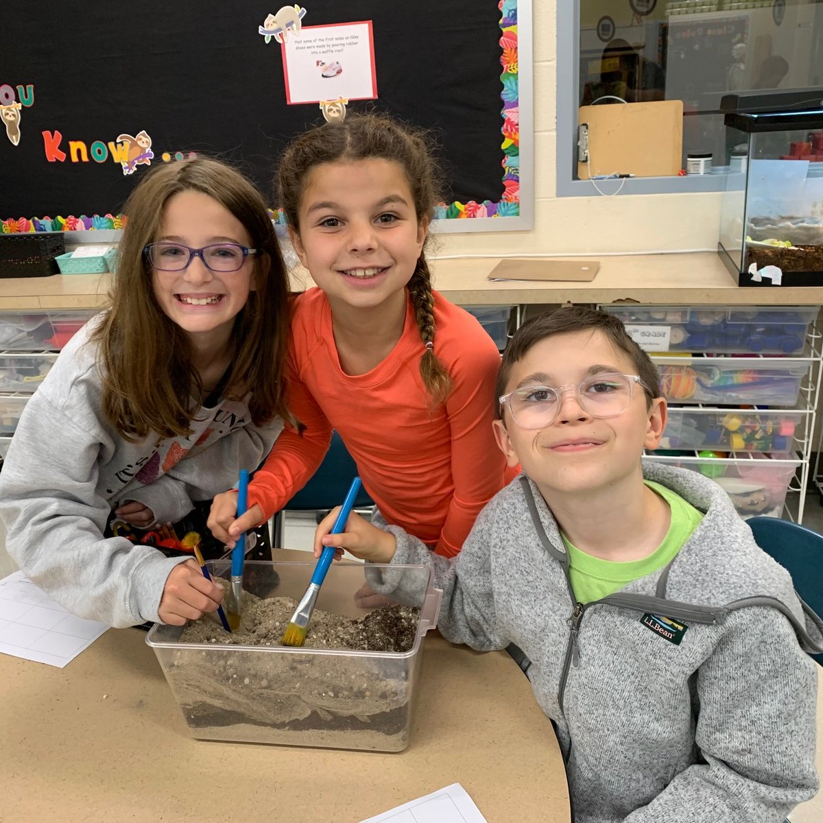 SH67Science's tweet photo. Caution! Paleontologists hard at work! 4th Grade excavated fossils today! @LakeForestSD67 #scienceisthebest
 #sheridanshiines #findingjoy67 #scienceisthebest https://t.co/fed5O2vnJx