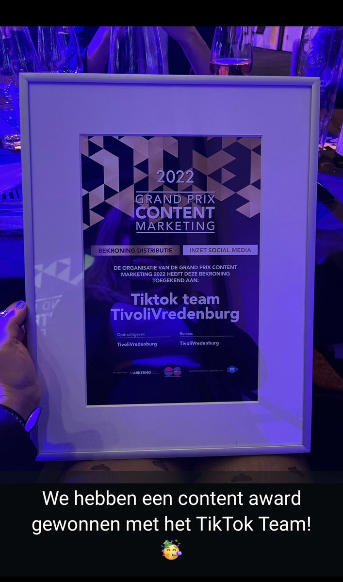 TiVre_Utrecht's tweet image. Wonnen we net een Award voor ons TikTokTeam! Nieuwsgierig naar the other side? ;) tiktok.com/@tivolivredenb…