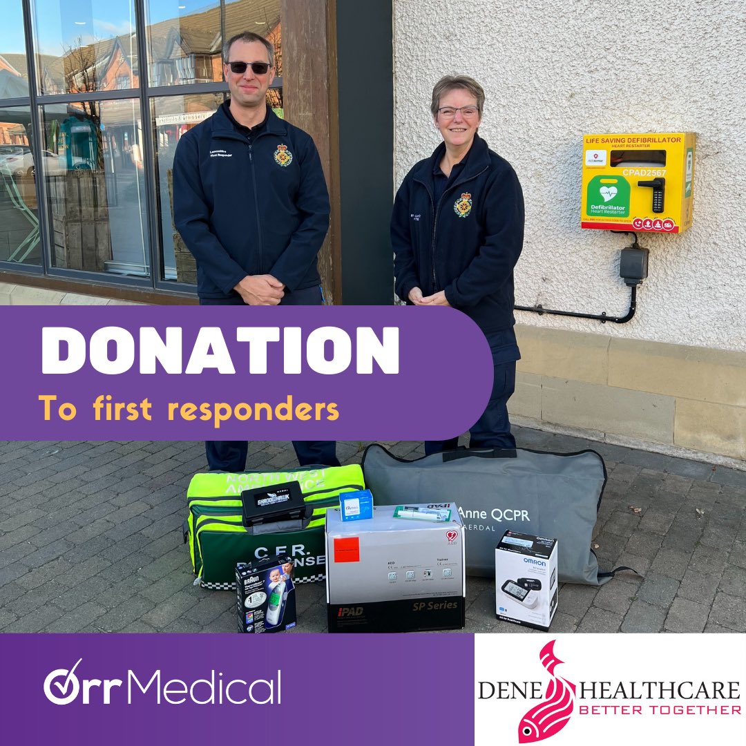 ORRMedical's tweet image. Really pleased to be able to donate vital brand new medical kit to a local first responder group with help from @DeneHealthcare who also donated several items 😊
