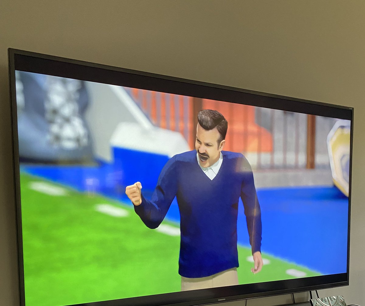 Kelly_Madsen23's tweet photo. There he is!! @TedLasso on the Xbox! https://t.co/FW2QrISPk7