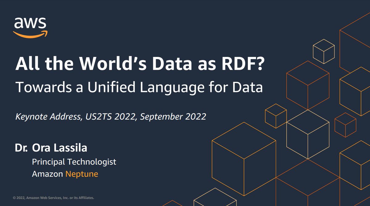 "Why do we think that it is a good idea to separate data from its meaning?" Great deck from Amazon's Ora Lassila