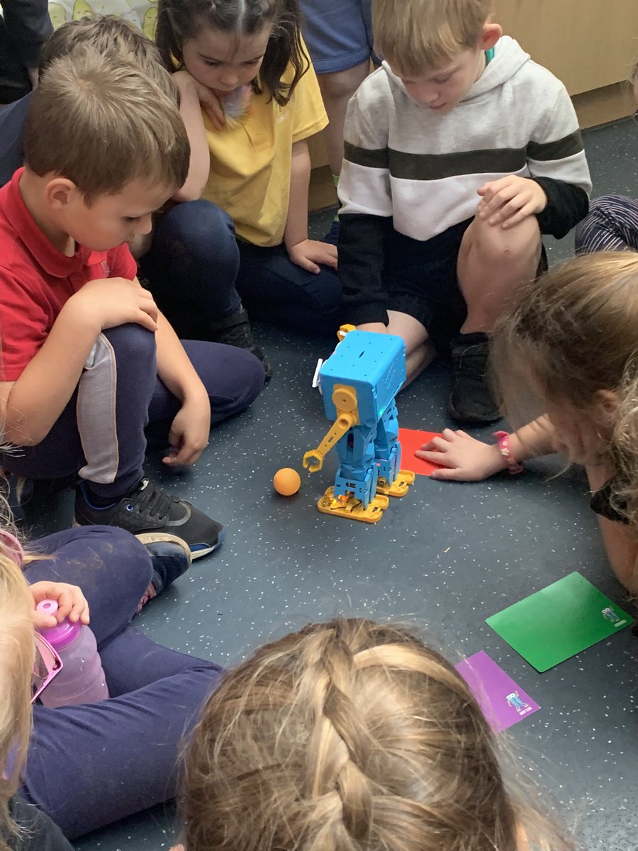 InchturePrimary's tweet photo. Primary 3 loved the opportunity to program Marty the Robot once again this week.   They put him through his paces to see if he could move and kick the ball at the same time and finish off with a dance.  #Robotics #digitallearning Thanks to @missbrownlee247 for organising. https://t.co/6dZjSEZZBe