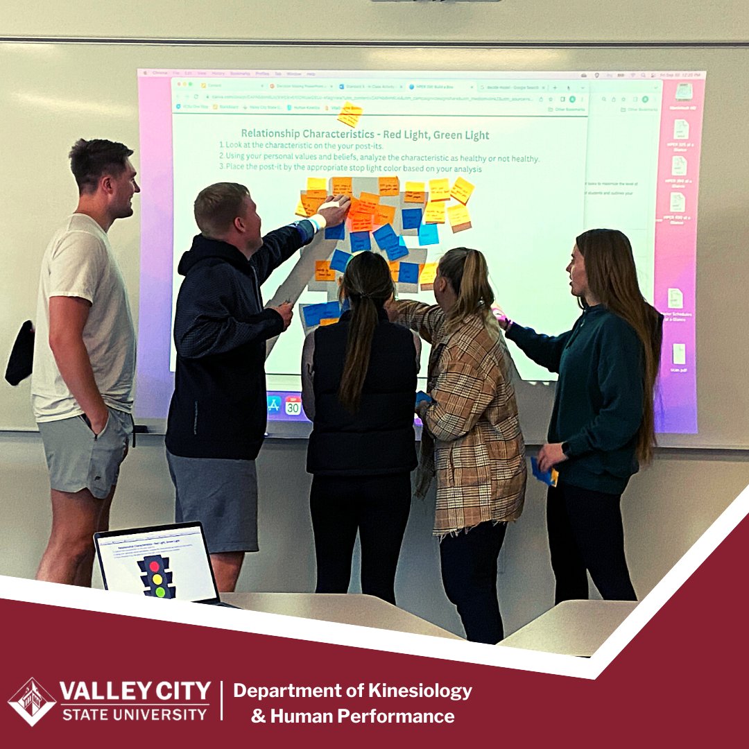 Health Education majors channel their inner middle schooler and practice teaching interpersonal communication and relationship skills. #VCSUKHP