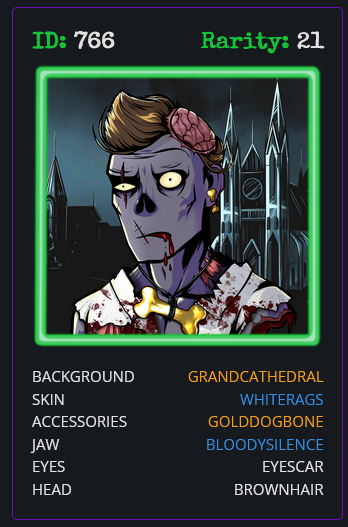 Ohh, got a rare on my first #Mint.  Isn't he cute?  

@HordeTweets  #TBAAS #HORDEZNFT