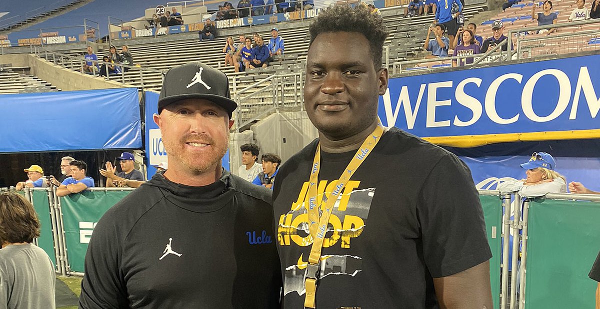 Modesto (Calif.) Christian 2024 offensive lineman Manasse Itete took an unofficial visit to UCLA and the Bruins' game at the Rose Bowl on Friday 247sports.com/college/ucla/A…
