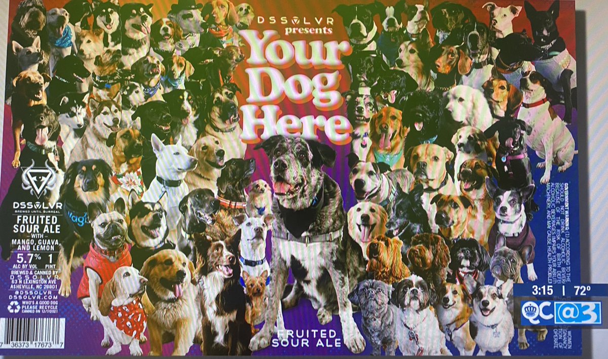 Raising a beer for a good cause! It’s a fun collaboration between the <a href="/ashevillehumane/">Asheville Humane</a> and <a href="/dssolvr/">DSSOLVR</a> Brewery. You can get your pet on the front of a beer can. @WBTVKristenM gets the scoop! #CLT #beer #pets #dogs