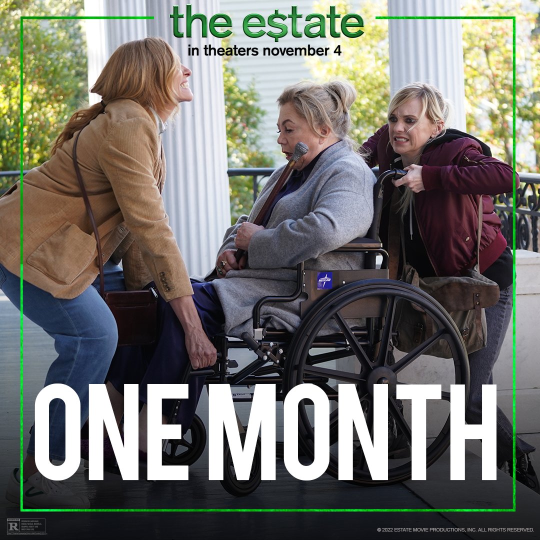 In one month, the estate could be theirs! The Estate In Theaters November 4.

#TheEstateMovie 
#AnnaFaris 
#KathleenTurner 
#ToniCollette