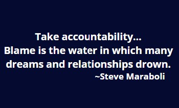 Leaders: do not accept blame or excuses. Lead your teams to offer solutions. Support them, remove road blocks. Empower them to succeed. 
#accountability
#Leadership