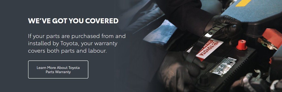 MedHatToyota's tweet image. WE’VE GOT YOU COVERED✅✅✅

If your parts are purchased from and installed by Toyota, your warranty covers both parts and labour.

🔴BOOK SERVICE:  zcu.io/C3xV 

#Toyota Service #teamToyota #BookService