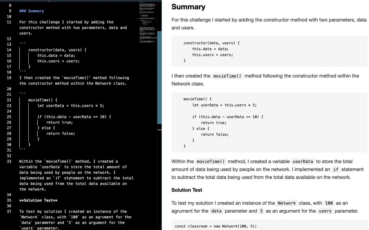 DrMelvaMitchel1's tweet photo. Day 40/100 of #100DaysOfCodeChallenge #100DaysOfCode
Creating a GitHub repository to share my solutions to
@Codecademy JavaScript Classes challenges with other learners
Writing a markdown file explaining each solution and my thinking in detail.#webdev #webcode #webdevelopment https://t.co/LgUuhkolIr