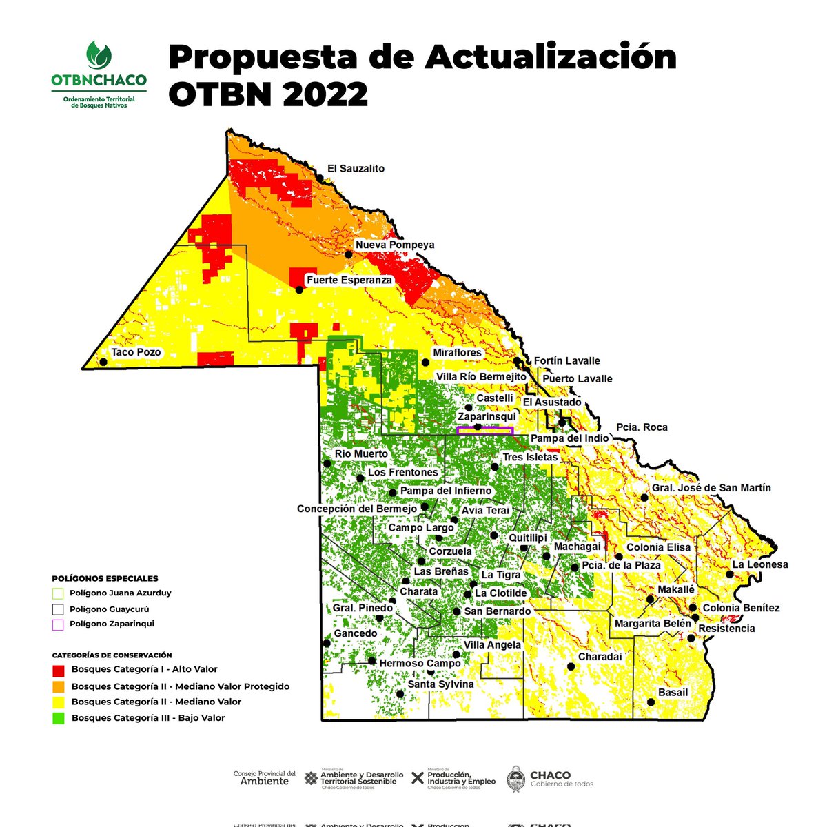 sergiodsoto's tweet photo. Ordenamiento Territ. de Bosques Nativos: si vemos lo que sucede en el planeta con el ambiente y la pobreza en los territorios arrasados por la voracidad de unos pocos, y lo comparamos con el mapa que el Gob. del Chaco presenta en el Decreto 2157/22,pienso:estamos por buen camino. https://t.co/Qyn1L2uAKh