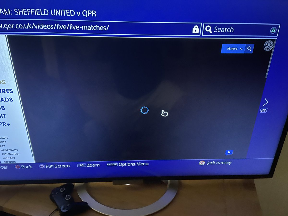 RumseySteve's tweet photo. @QPRPlusPass @QPR Any ideas, had this for the whole first half now https://t.co/4LKL9fkSq1