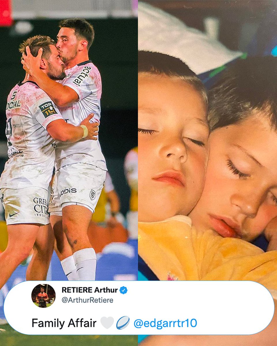 #TOP14
Ce week-end, la fratrie Retière est devenue la toute première de TOP 14 à jouer ensemble à la charnière... Les parents doivent être fiers, n'est-ce pas <a href="/ArthurRetiere/">RETIERE Arthur</a> @edgarrtr10 ? 😍