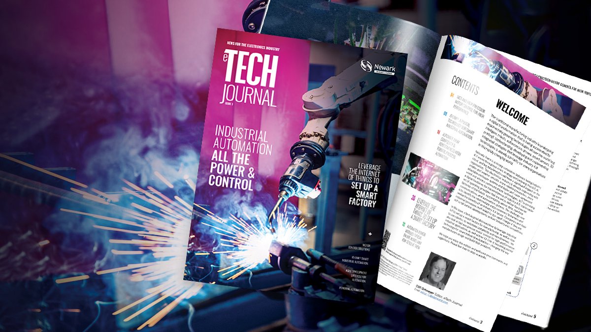 Newark_Avnet's tweet image. In this latest edition of #eTechJournal, we will go through the technologies for smart #industrialautomation - changing the way manufacturers design and build their products. Download it now: bit.ly/3StT3Gw #TechnicalResources #WeAreIndustrial
