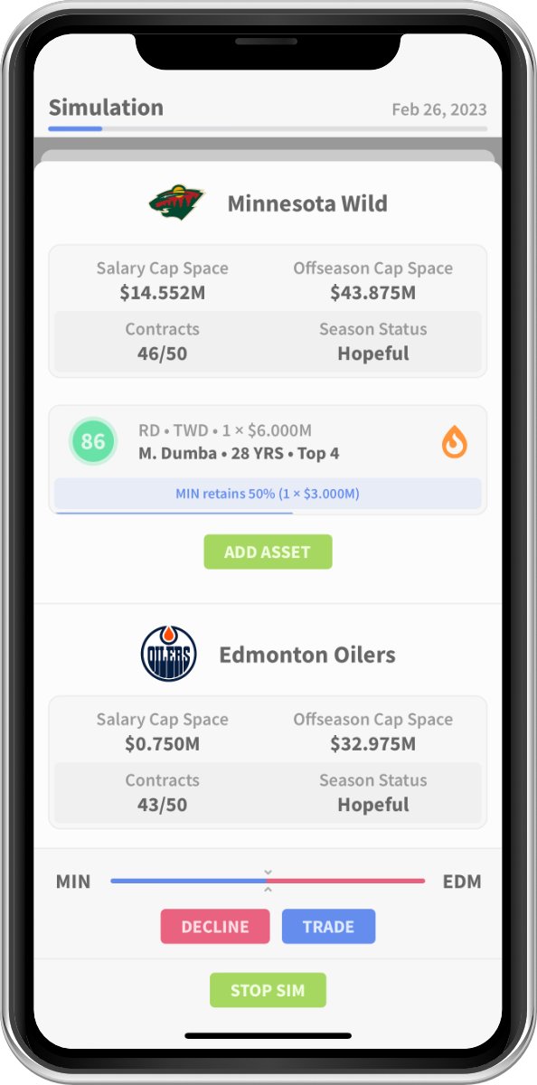 Missing that little bit of cap space to trade for the player you want? Retaining salary might help 🙌 Coming in Puck Drop 2! #nhl #hockey #indiedev #gamedev #puckdrop