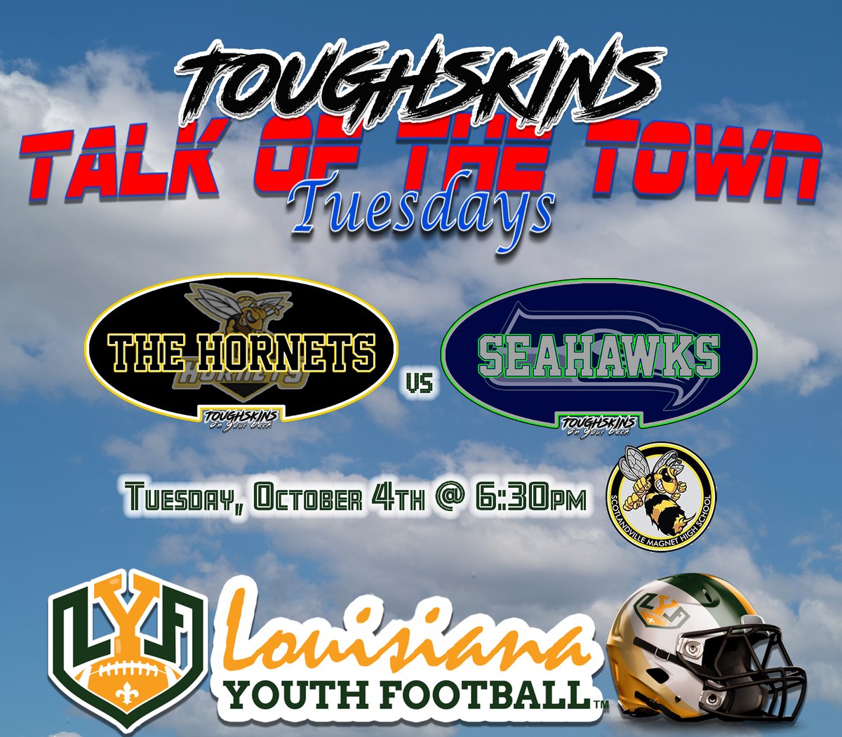 LYSNMediaGroup's tweet photo. 🏈 Talk Of The Town Tuesdays are BACK... 📣 HORNETS - SEAHAWKS: Backyard Bragging Rights 🏈 “Make OUR YOUTH A Priority Again!!!” #OutWorkEverybody &amp; #OutReadEverybody to #BecomeTheLion #WeBuilt4This #1ForAReason #TheFactory #ItsAllAboutTheYOUTH #ItsInMyDNA https://t.co/Aoq5fLMdfE