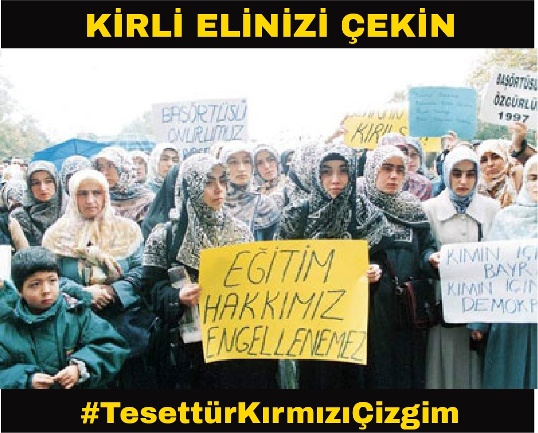 Üniversite kapılarına, görevli koyup başörtülü 
kız öğrencileri kontrol edip okula 
almayan iktidar siz değil misiniz.
Bu millet, asla size olan
 kinini unutmayacak.. 

KİRLİ ELİNİZİ ÇEKİN
#TesettürKırmızıÇizgim
#YalancıyıSilksinlermi