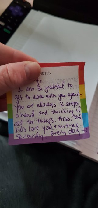 "My admin encourages us staff to give 'happy mail' to each other at every staff meetings. I got two today and they made me so happy. Little things can mean so much!" —T <a href="/LisaMilisa/">Lisa Milisa</a>