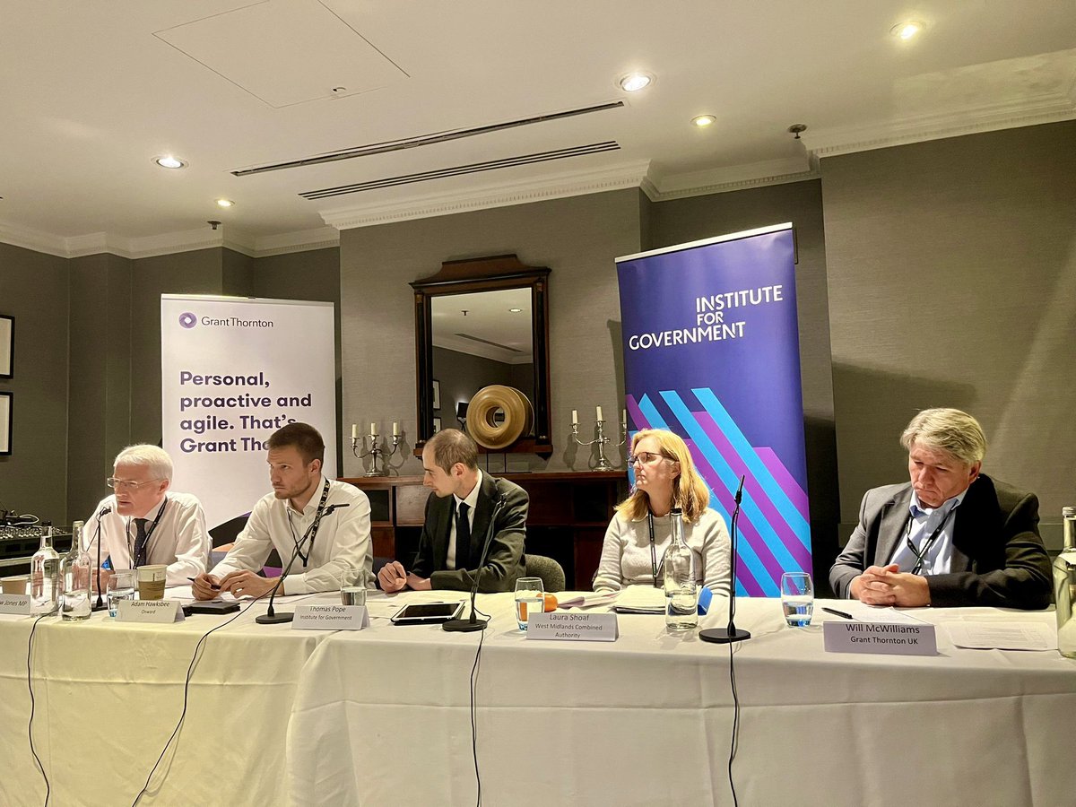 <a href="/GrantThorntonUK/">Grant Thornton UK</a> continuing the conversation on #LevellingUp with <a href="/instituteforgov/">Institute for Government</a> 

<a href="/mcwilliams_will/">Will McWilliams</a>, @AJonesMP,  <a href="/ahawksbee/">Adam Hawksbee</a> and <a href="/lmshoaf/">Laura Shoaf</a> explore the role of transport in promoting regional growth and whether the government’s current approach is the right one at #CPC22