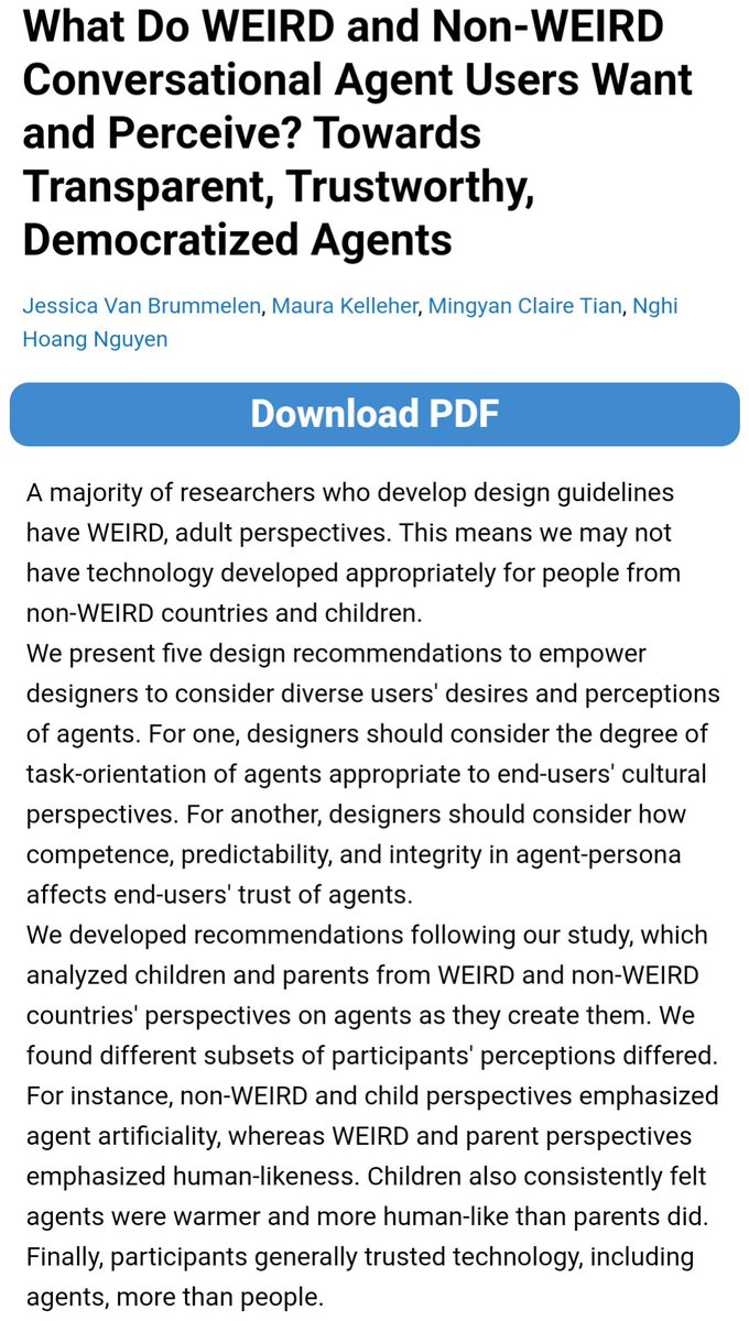 JessVanBrum's tweet photo. I graduated! 🥳 and I aimed to answer a few q's like these in my PhD:

Do perceptions &amp; trust of agents differ for those of different cultures/generations? https://t.co/bmR06p6ykl
1/n https://t.co/ytsxkHP0B5