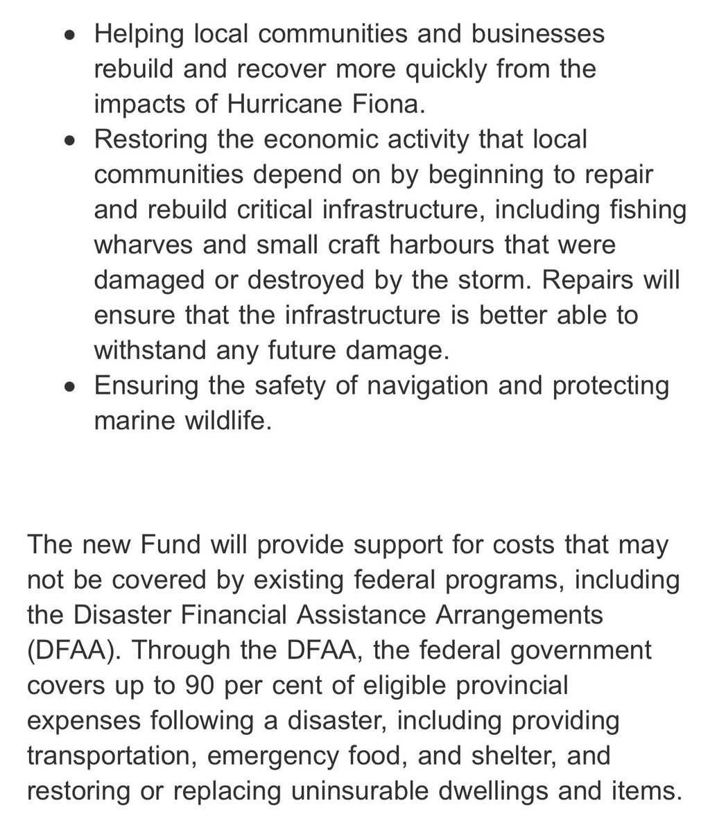 NEW: Prime Minister Justin Trudeau announces $300 million in federal support for post-Fiona cleanup and repairs.