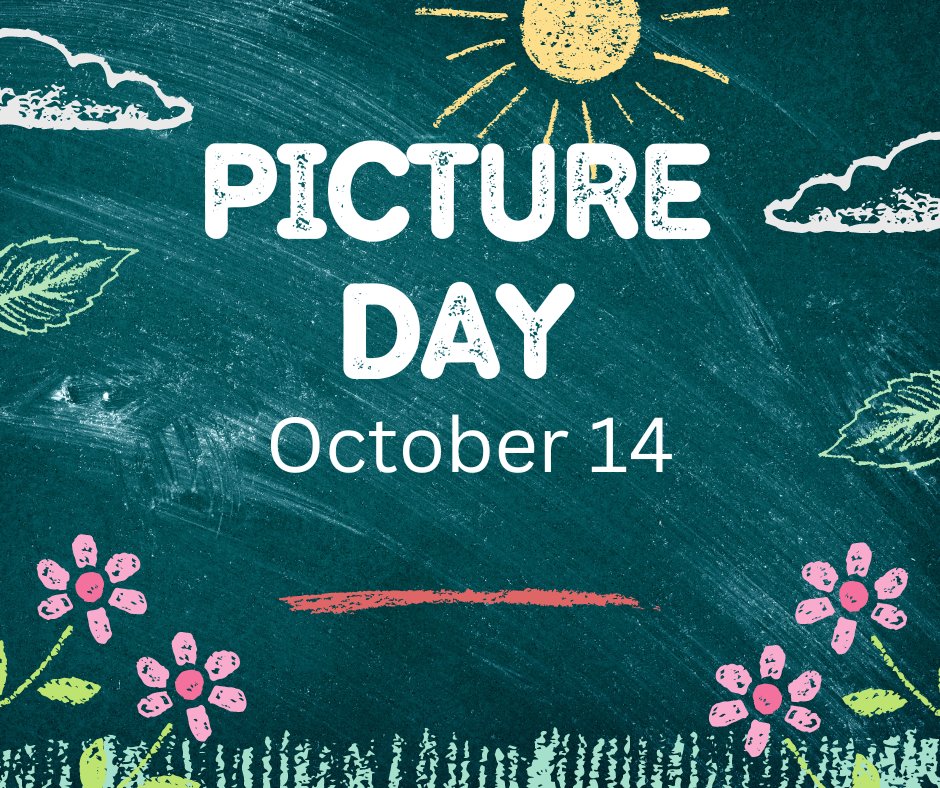 School Picture Day is October 14th. Please check your parental consents on the Parent's Bill of Rights through your myStudent Parent Portal. Your child must have a YES consent or a LIMITED consent in the area of photography to be included in school pictures and yearbook.