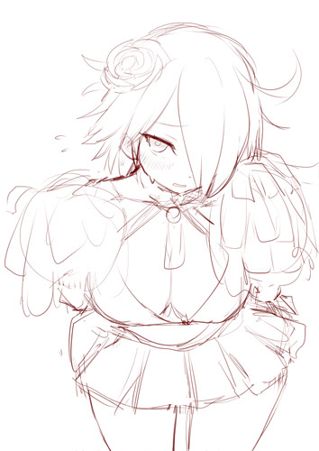 今日のお題で描こうか迷った小烏丸のラフがこちらです。 