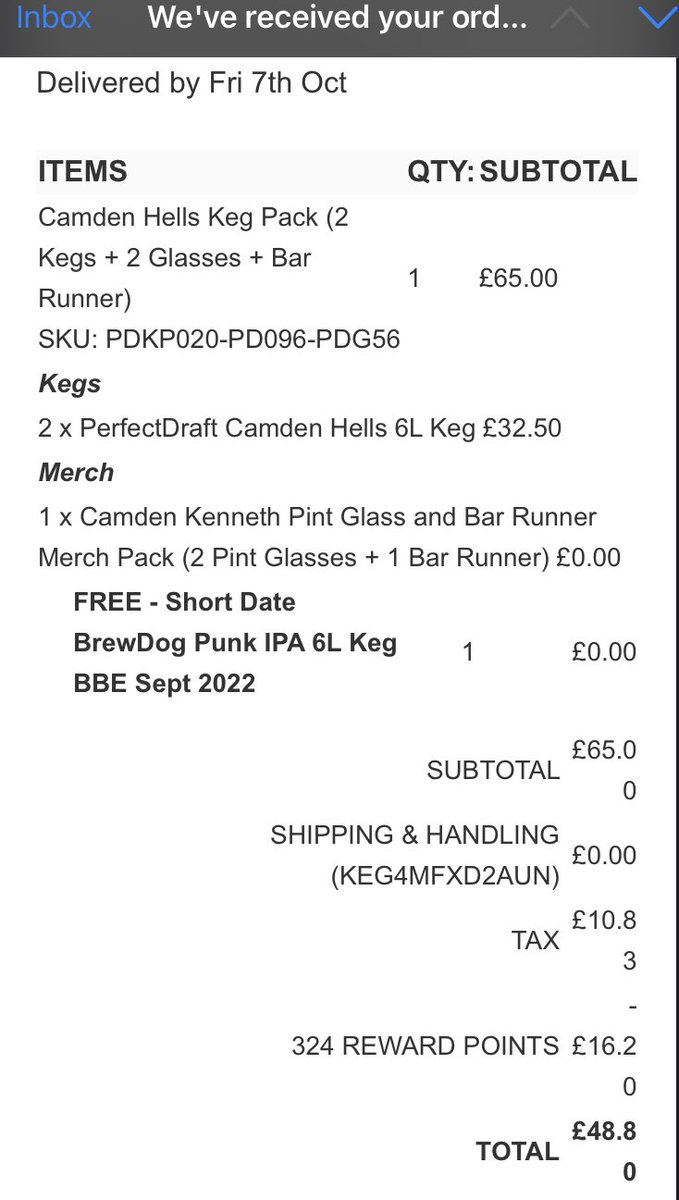 NateRobbo's tweet photo. @TheBeerHawk @CamdenBrewery Throw in a free short date Punk IPA thanks to #PantsForPints and use some beer tokens for a bargainโฆall to arrive before the weekend ๐ป ๐ป https://t.co/eokultKqzD
