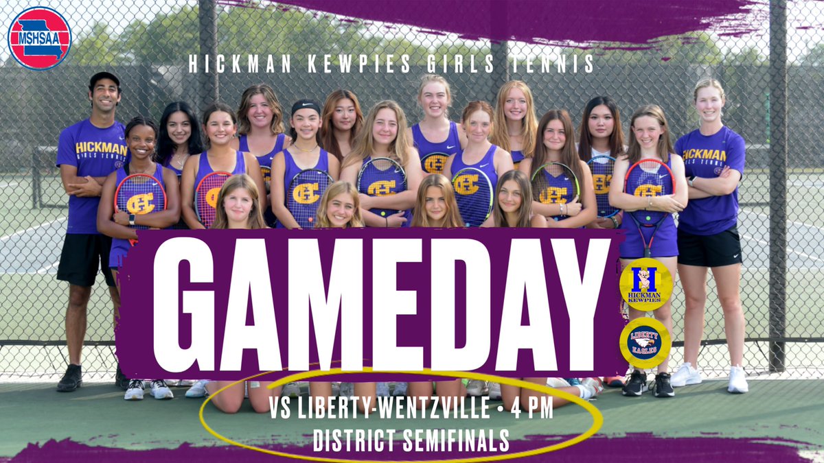 athletics_cps's tweet photo. Hickman Girls Tennis is the #2 seed in the district tournament and they host #3 seed Liberty-Wentzville in a semifinal match today! Go Kewpies! https://t.co/3FHWorR2zh