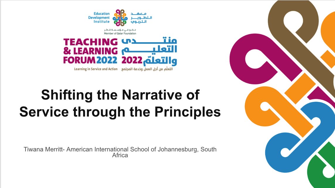 tiwana_merritt's tweet photo. Excited &amp; honored (and a little bit nervous) to be a presenter for the Teaching &amp; Learning Forum 2022 for the Education Development Insitute at the Qatar Foundation! ##TeachingAndLearningForum https://t.co/TRuRpsxl0T