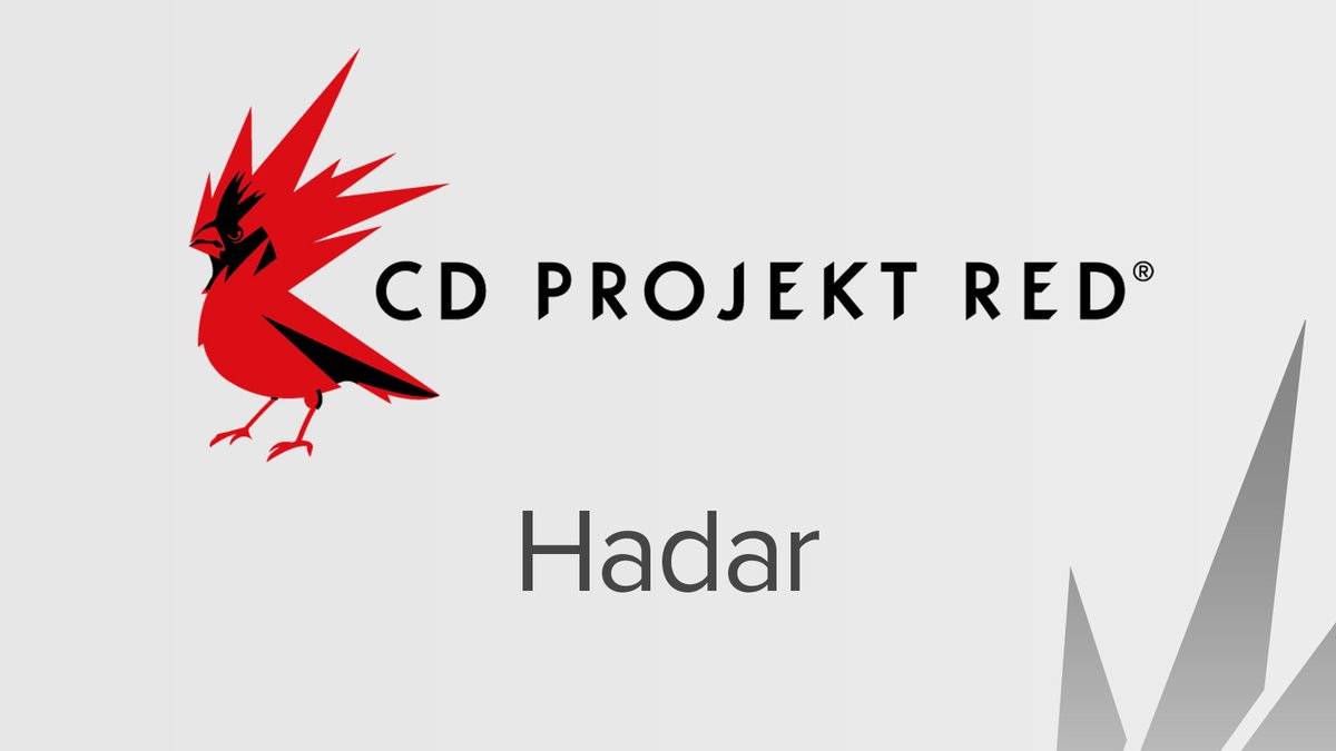 CD PROJEKT RED on Twitter: "Hadar is codename for a third, entirely distinct IP, created from scratch CDPR. The project is in the earliest stages of the creative process,
