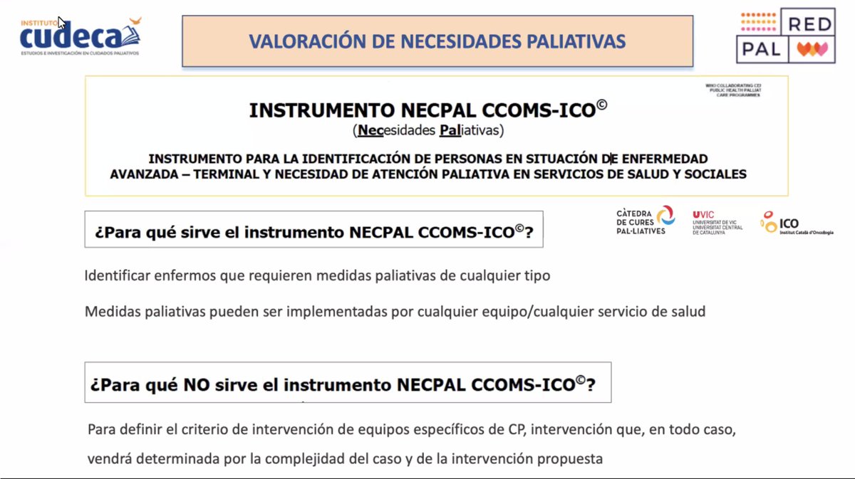 EnfSaludDigital's tweet photo. ✍️Valoración de las necesidades #paliativas con la herramienta #NECPAL que deben conocer todos los profesionales, no sólo los dedicados a #cuidadospaliativos para poder derivar adecuadamente a los pacientes
Expone Maribel Carrasco de @CudecaFormacion
@RedPalAndalucia https://t.co/tEhkb3OqYc