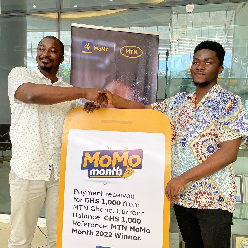 MTNGhana's tweet photo. It's raining rewards all over! Here are some of our week 5 winners of the MoMo Month.
Keep using MoMo to earn points and stand a chance of winning up to GHS 5,000 weekly.
#MoMoMonth https://t.co/rnIJWYuuZf