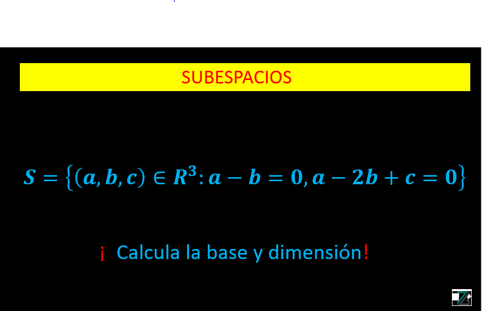 jmgdar4's tweet photo. ¡BASE Y Dimensión! a-b=0,a-2b+c=0, #subespacios #josemath https://t.co/vHjofsQsOB a través de @YouTube https://t.co/liZhYRoQf5