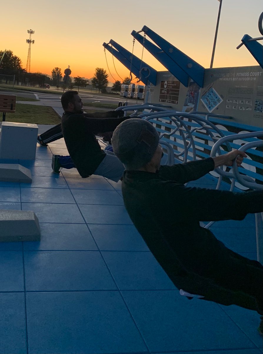 F3_Outpost's tweet image. HH Gregg led 5 PAX at LOP on a Zone 2 mosey to the Fitness Court where he threw everything at us but the kitchen sink!  Every muscle will be sore tomorrow.