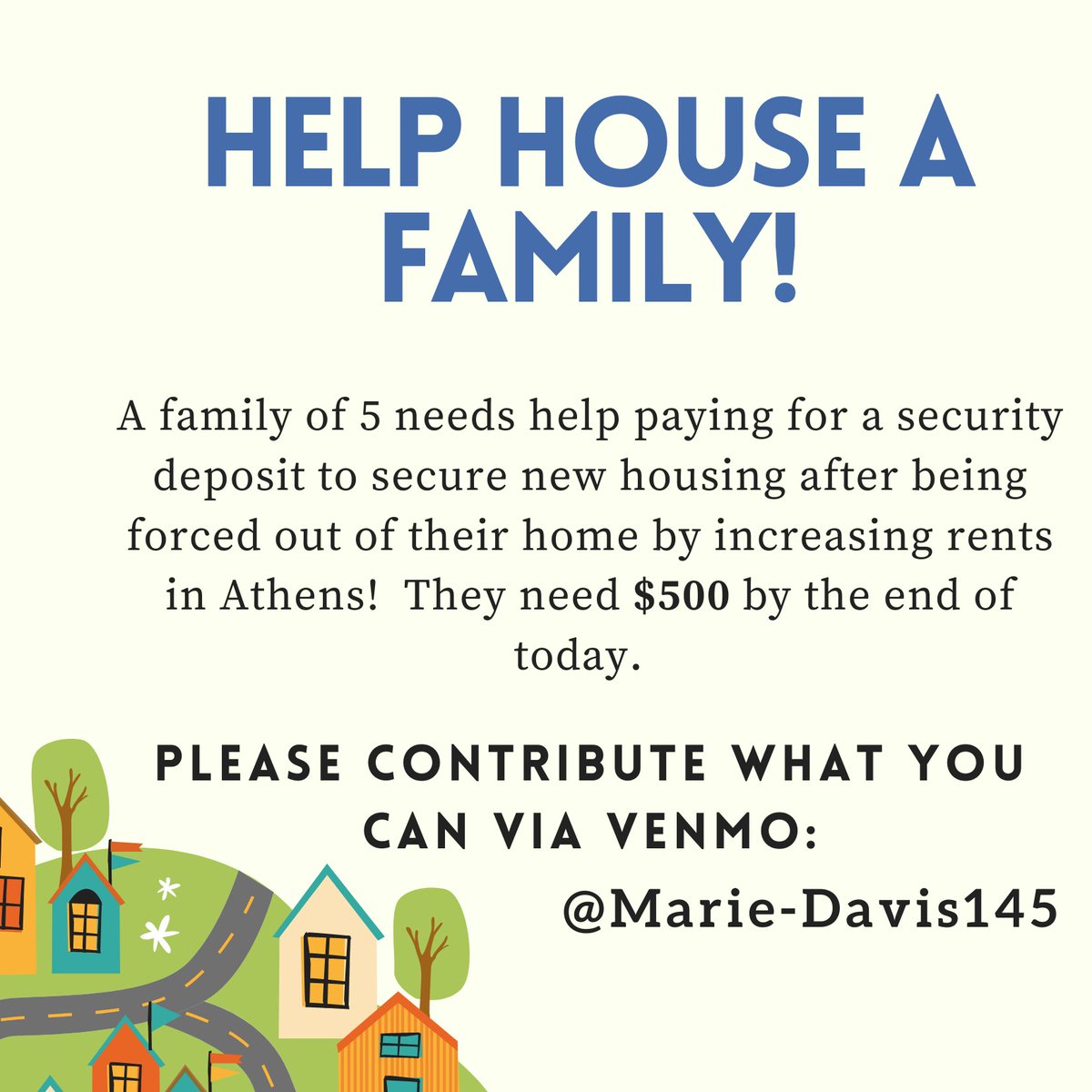 Athens_Housing's tweet photo. Please donate and share! https://t.co/os4tEZbJct