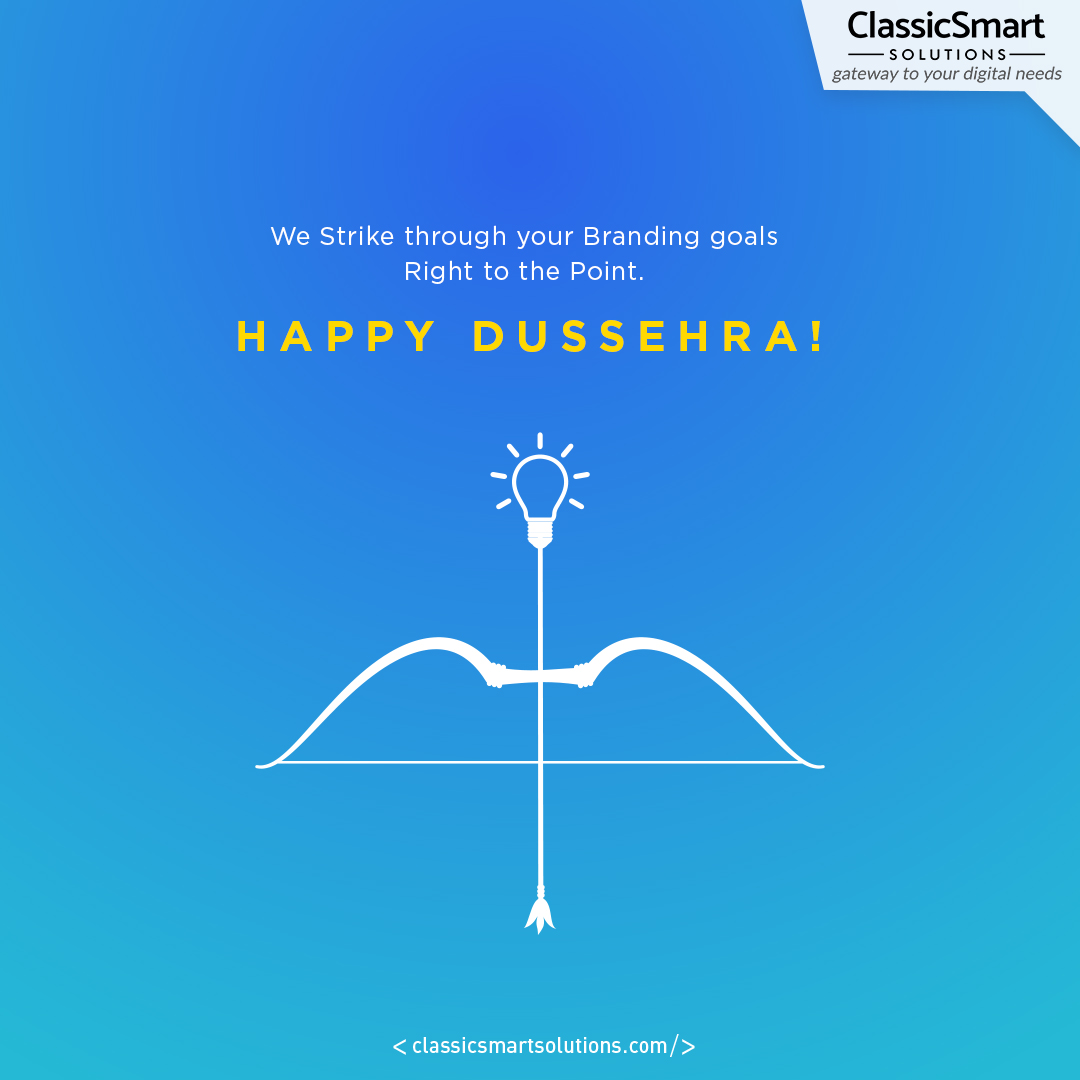 classicsmart9's tweet photo. We Strike Through Your Branding Goals Right On The Point. ClassicSmart Solutions wishes you all a #HappyDuesshra

#HappyDussehra2022 #VijayaDashami #Dussehra2022 #DussehraWishes #Dasara #DussehraFestival #DigitalAgency #ITCompany #WebDesiging #MobileDevelopment #DigitalMarketing https://t.co/BWb42ixh74