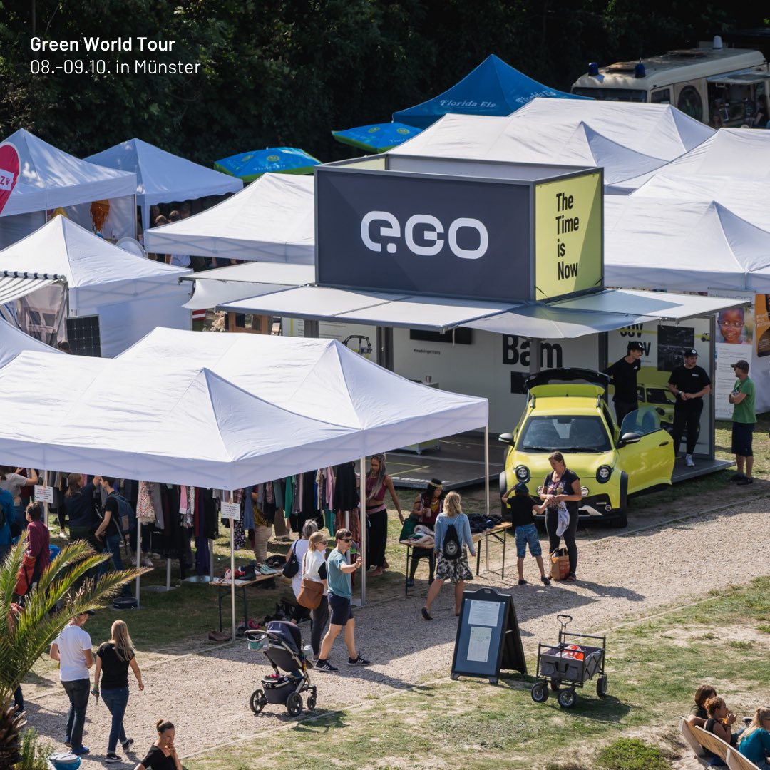 Hannover and Münster - we are on our way!
Visit us this week at the Sport Scheck RUN in Hannover or at the sustainable Green World Tour in Münster. Experience the modern way of urban electro mobility and be prepared for exciting news to follow this week!

#eGOmobile #ewave