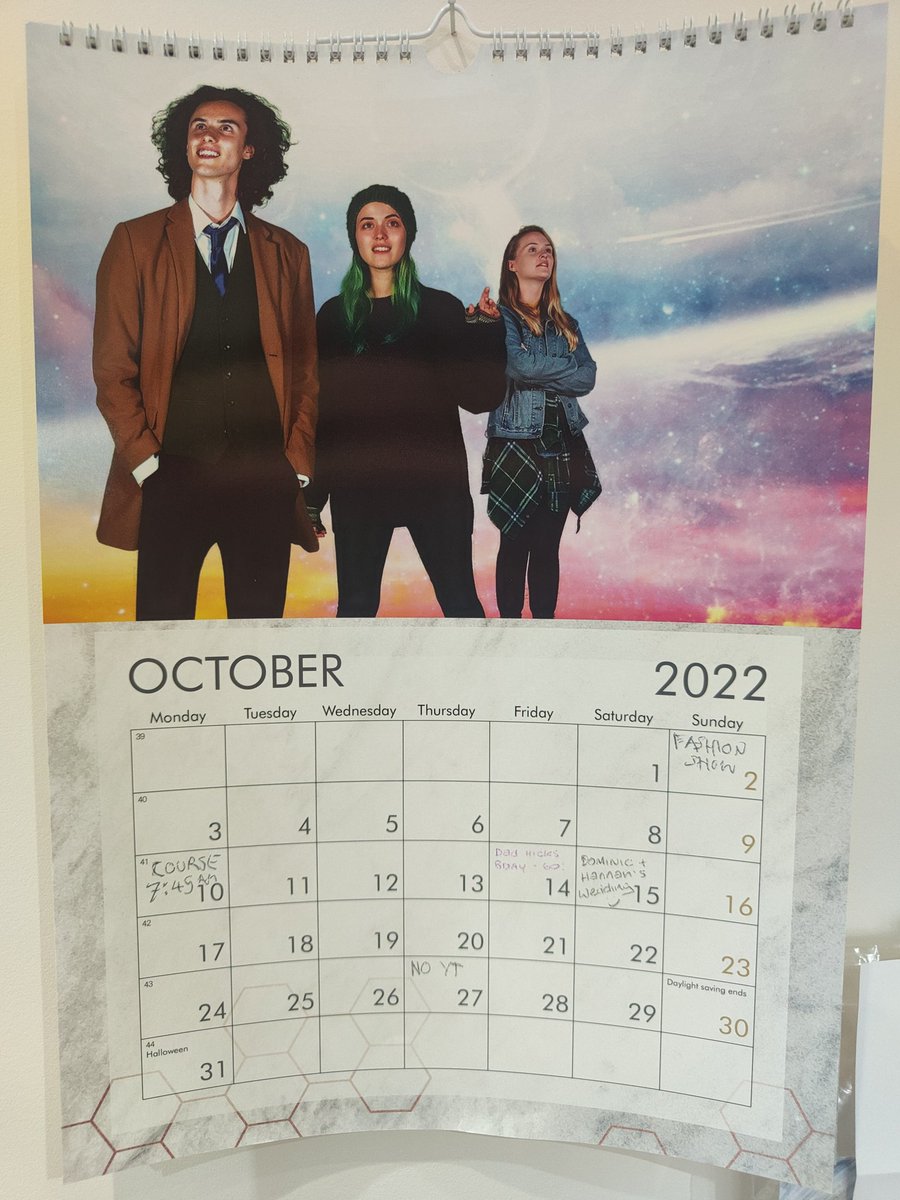 TimeGateDW's tweet photo. I've been so stuck-in with editing the finale, I forgot to share...

Time Gate Calendar - OCTOBER! 🥰 Lot of love for this gang, especially after hearing the hardships of this year's finale... It's a heart-breaker 💔

Proper finale news later this month, promise 💫

#DoctorWho https://t.co/R5C14LLMVD