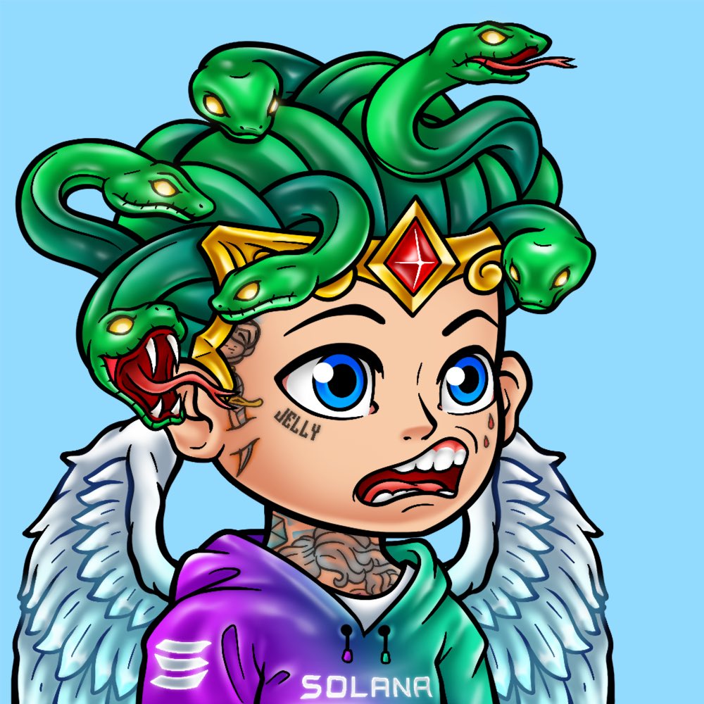 SOL_Circus's tweet photo. Been wanting a forever tattoo skin for a looooonnnnnggggg time. Thanks @massadventure for the absolute bomb of a trade! Again, Iโll overpay for shit I like. DGAF.
@JellyeSportsNFT #rascalriot https://t.co/0e5VFjRPwA